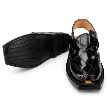 Single Sole Kajoor Norozi Sandal (Black)