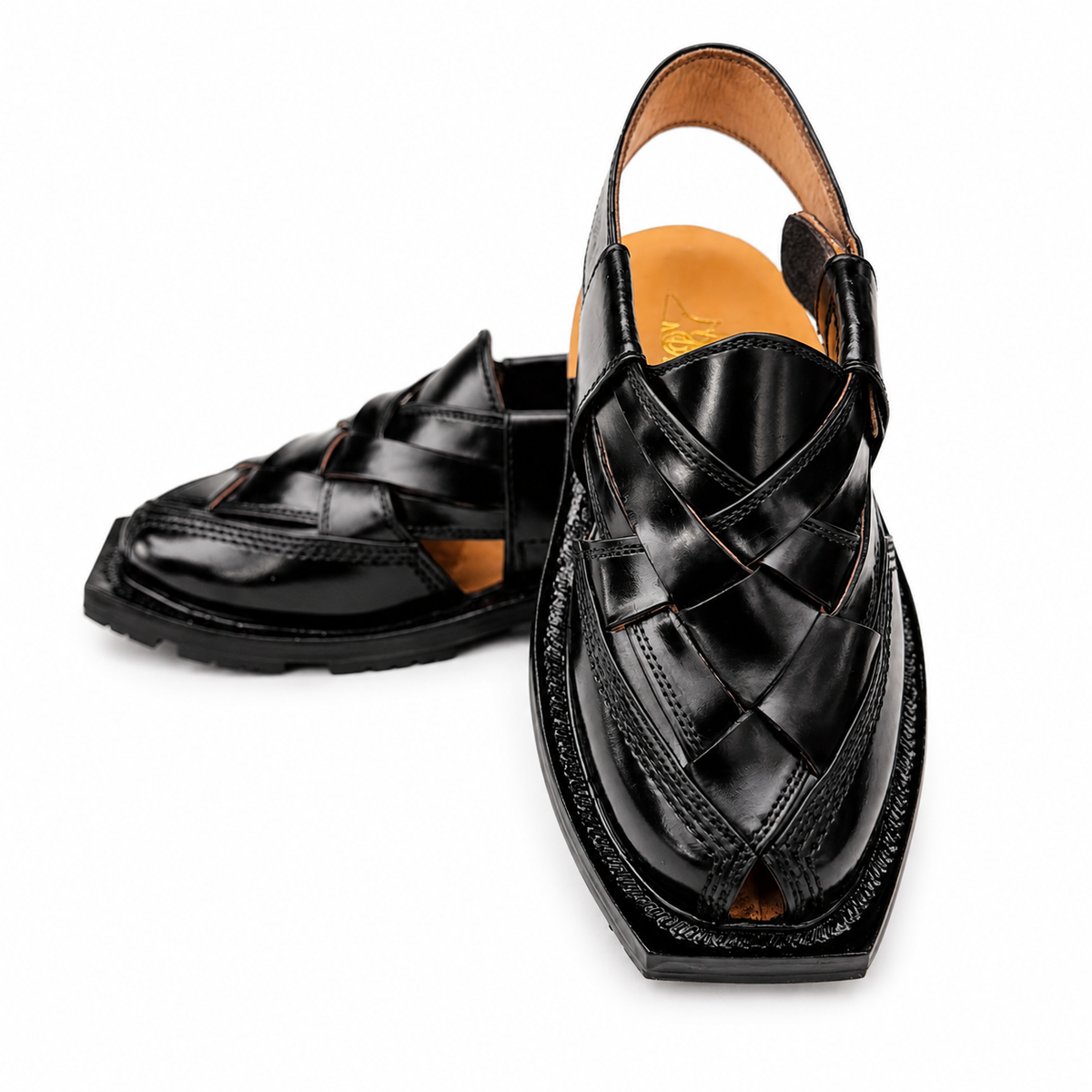 Single Sole Kajoor Norozi Sandal (Black)