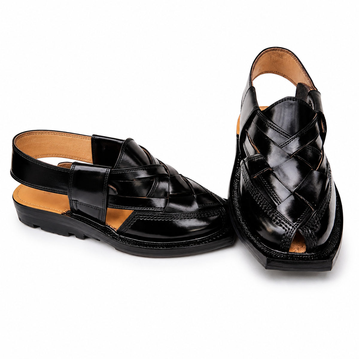 Single Sole Kajoor Norozi Sandal (Black)