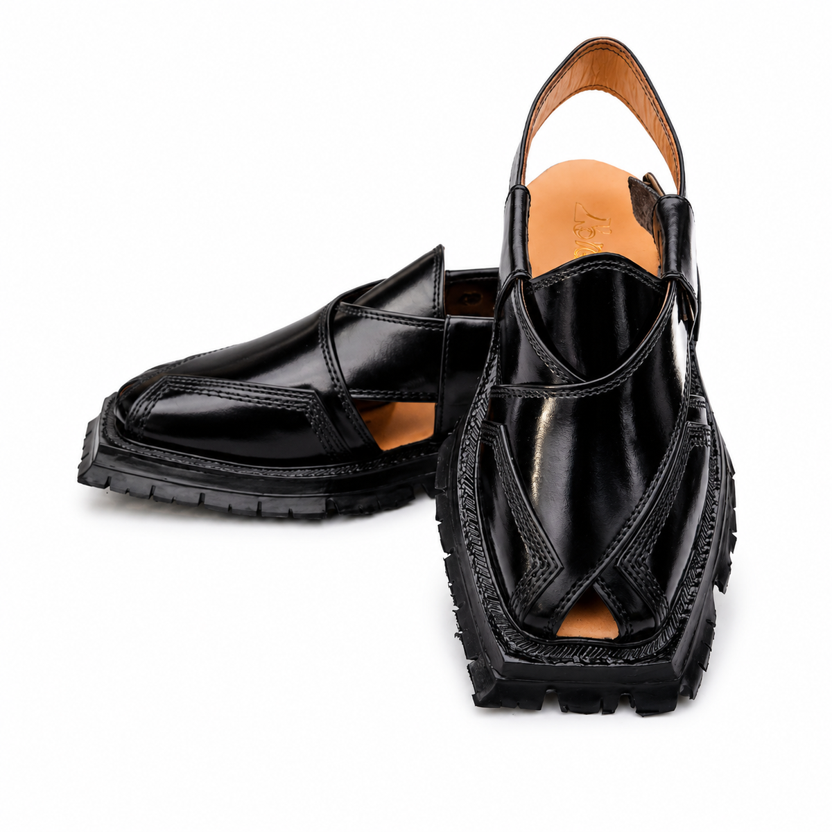 Double Sole Shikari Sandal ( Black )