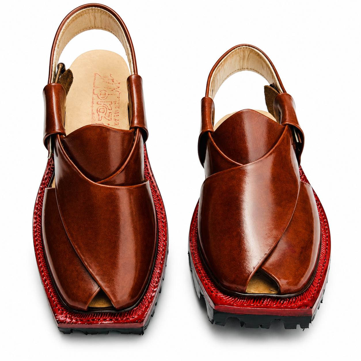 Double Sole Plain Norozi Sandal (Red)