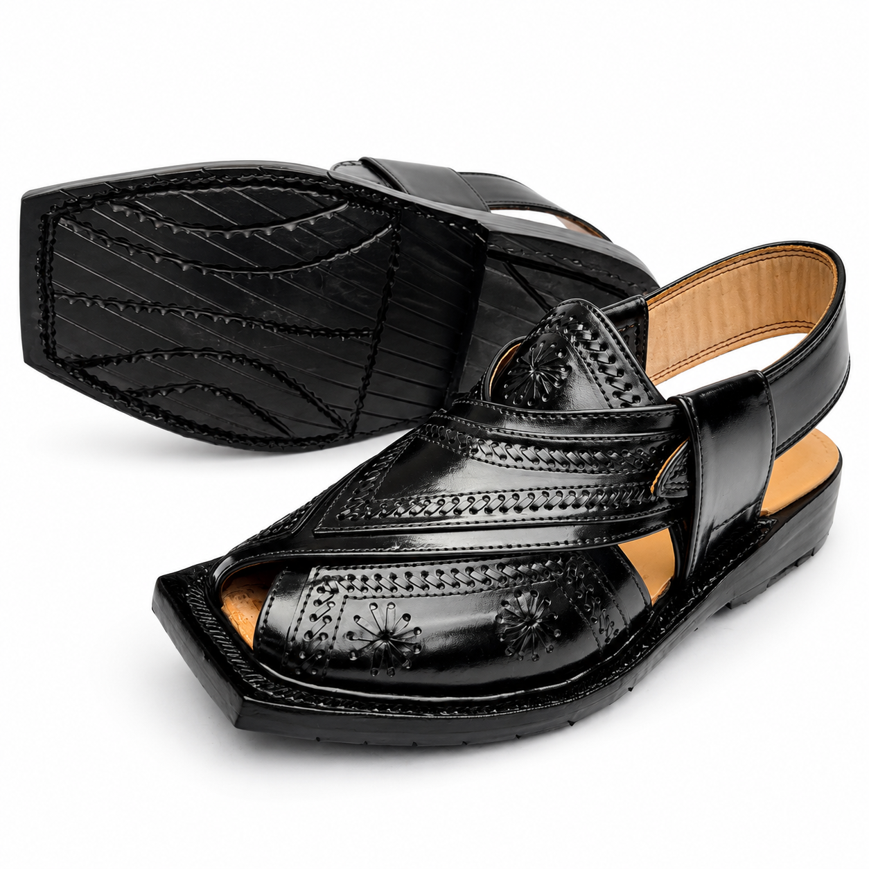 Single Sole Markhor Sandal 2025 ( Black )