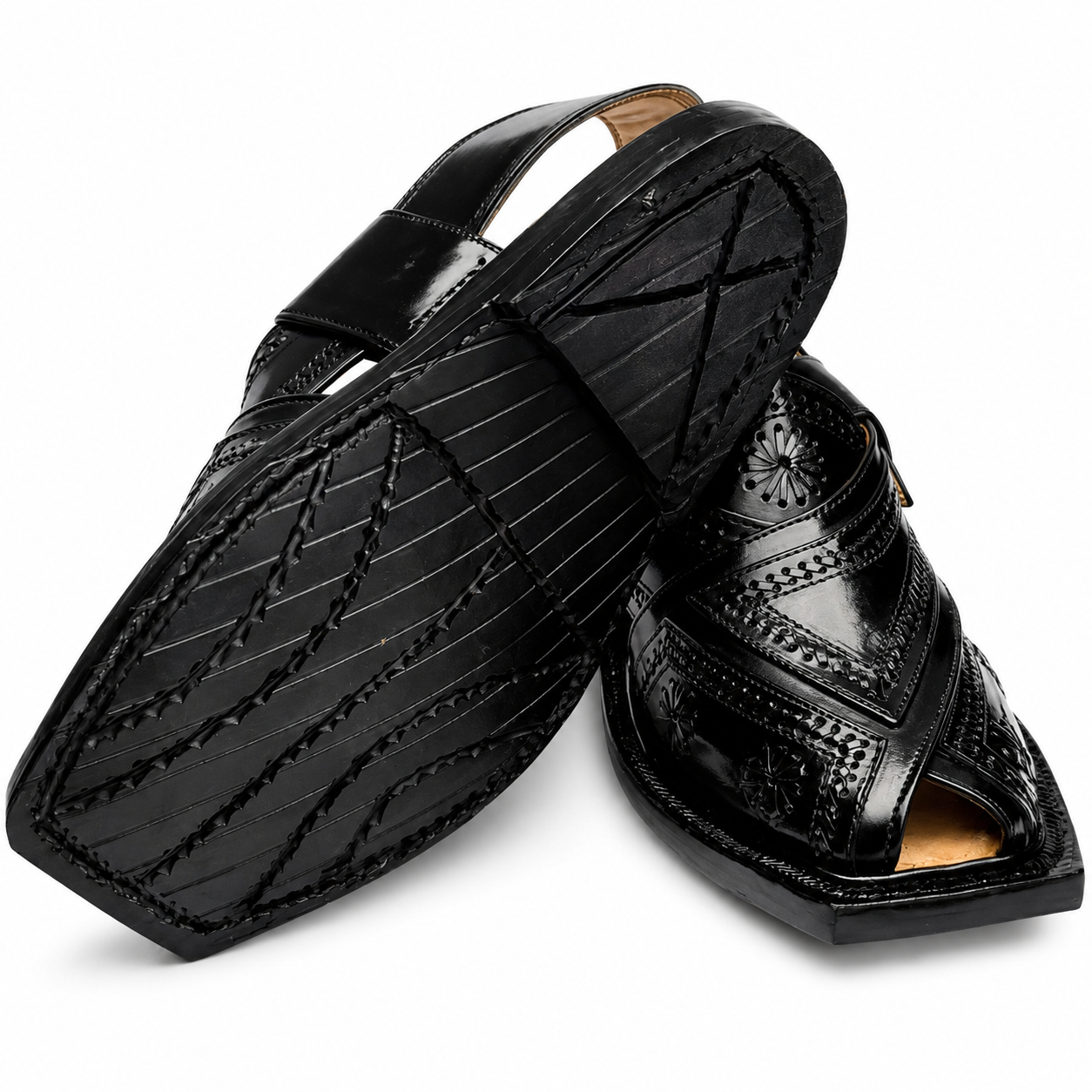 Single Sole Markhor Sandal 2025 ( Black )