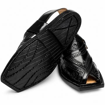 Single Sole Markhor Sandal 2025 ( Black )