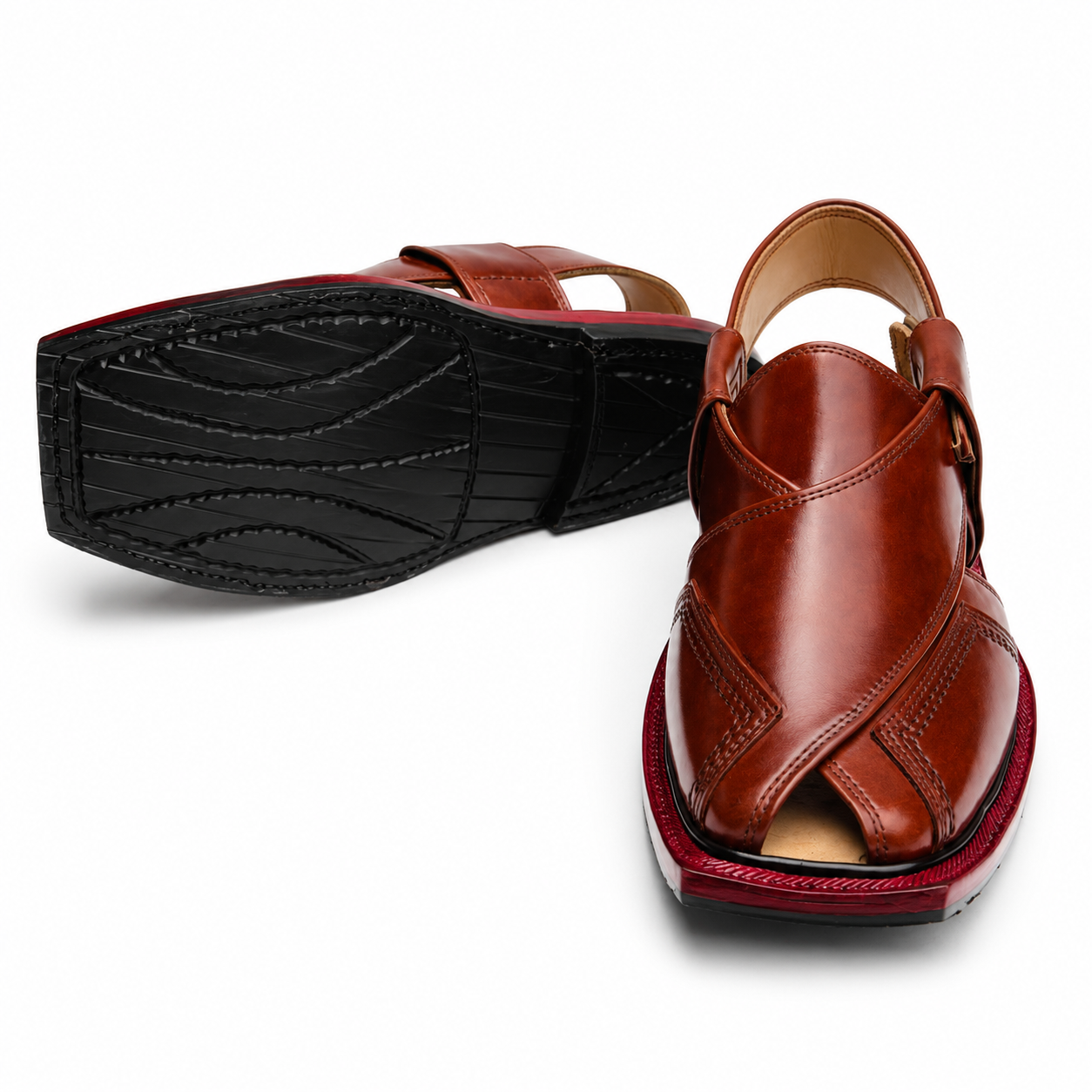 Single Sole Taki Sandal ( Red )