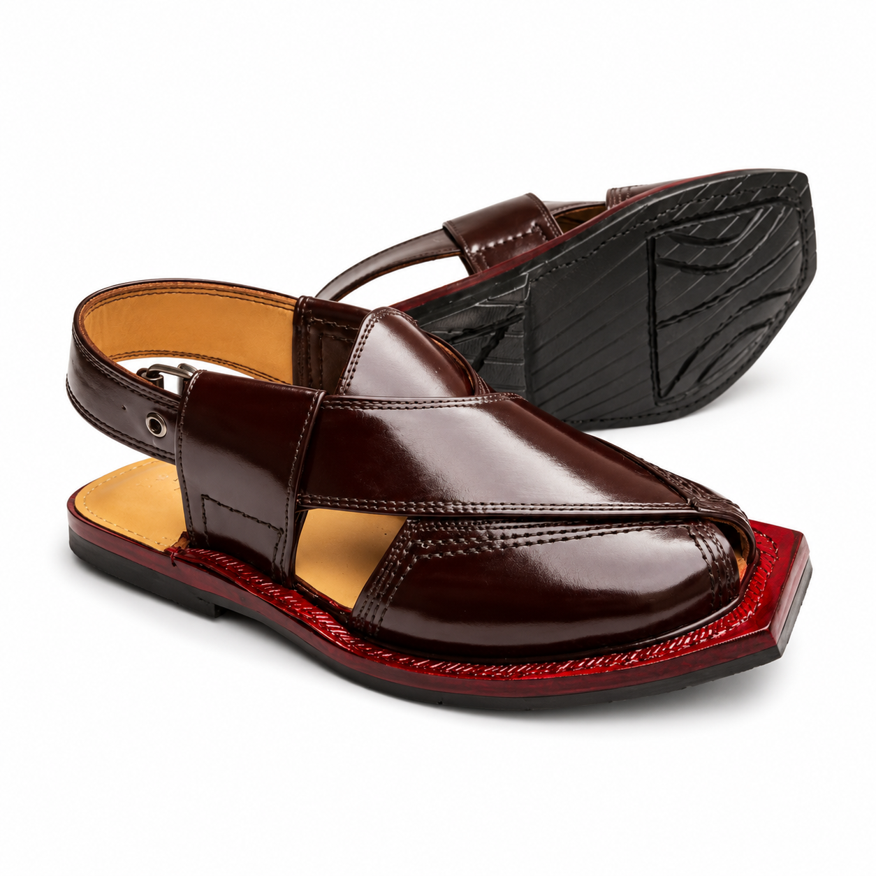 Single Sole Norozi Sandal ( Brown )