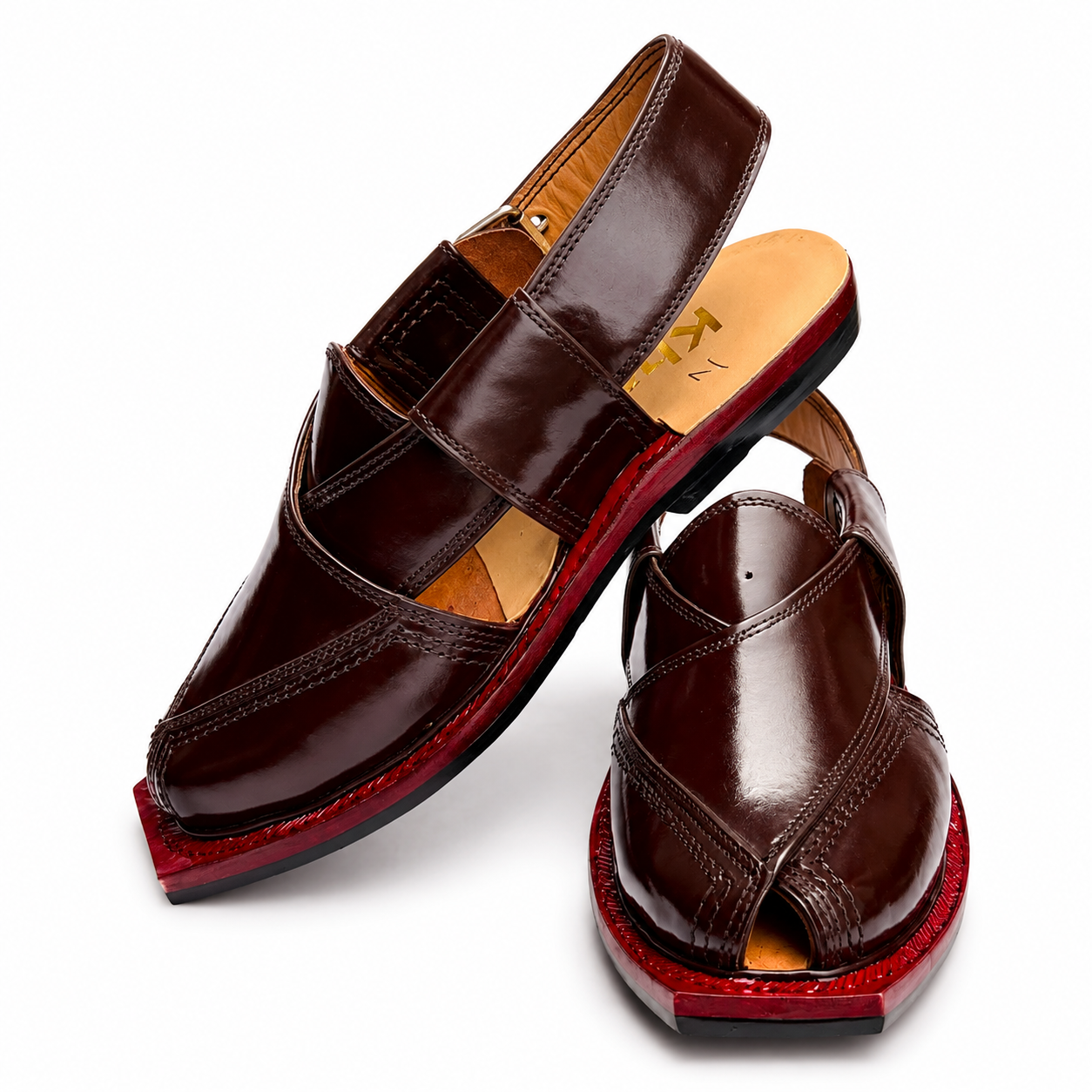 Single Sole Norozi Sandal ( Brown )