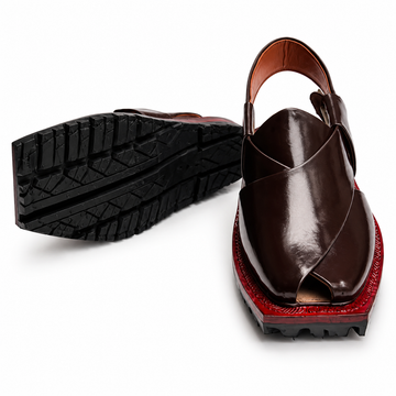 Double Sole Plain Norozi Sandal (Brown)