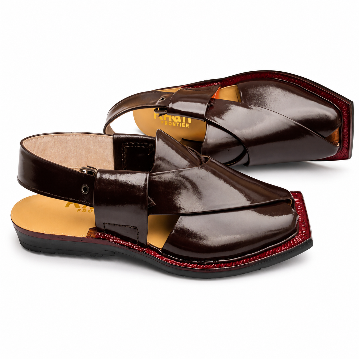 Single Sole Plain Norozi Sandal ( Brown )