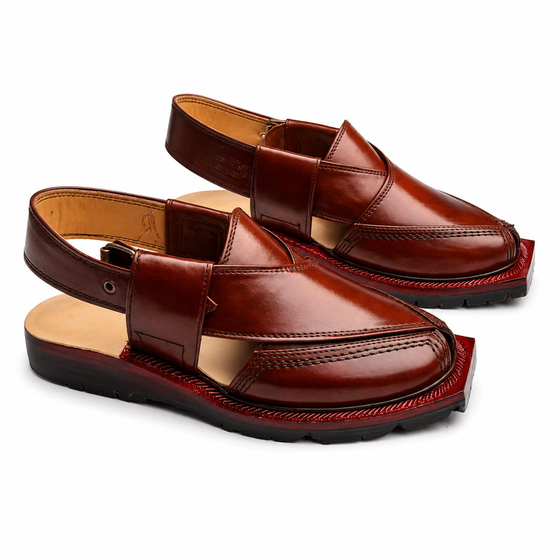 Double Sole Norozi Sandal (Red)
