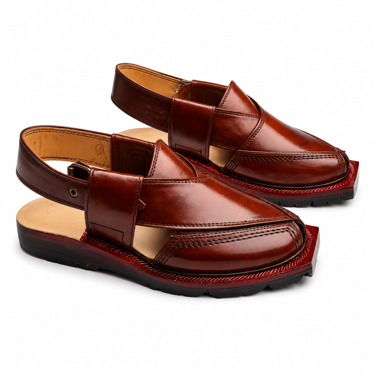 Double Sole Norozi Sandal (Red)