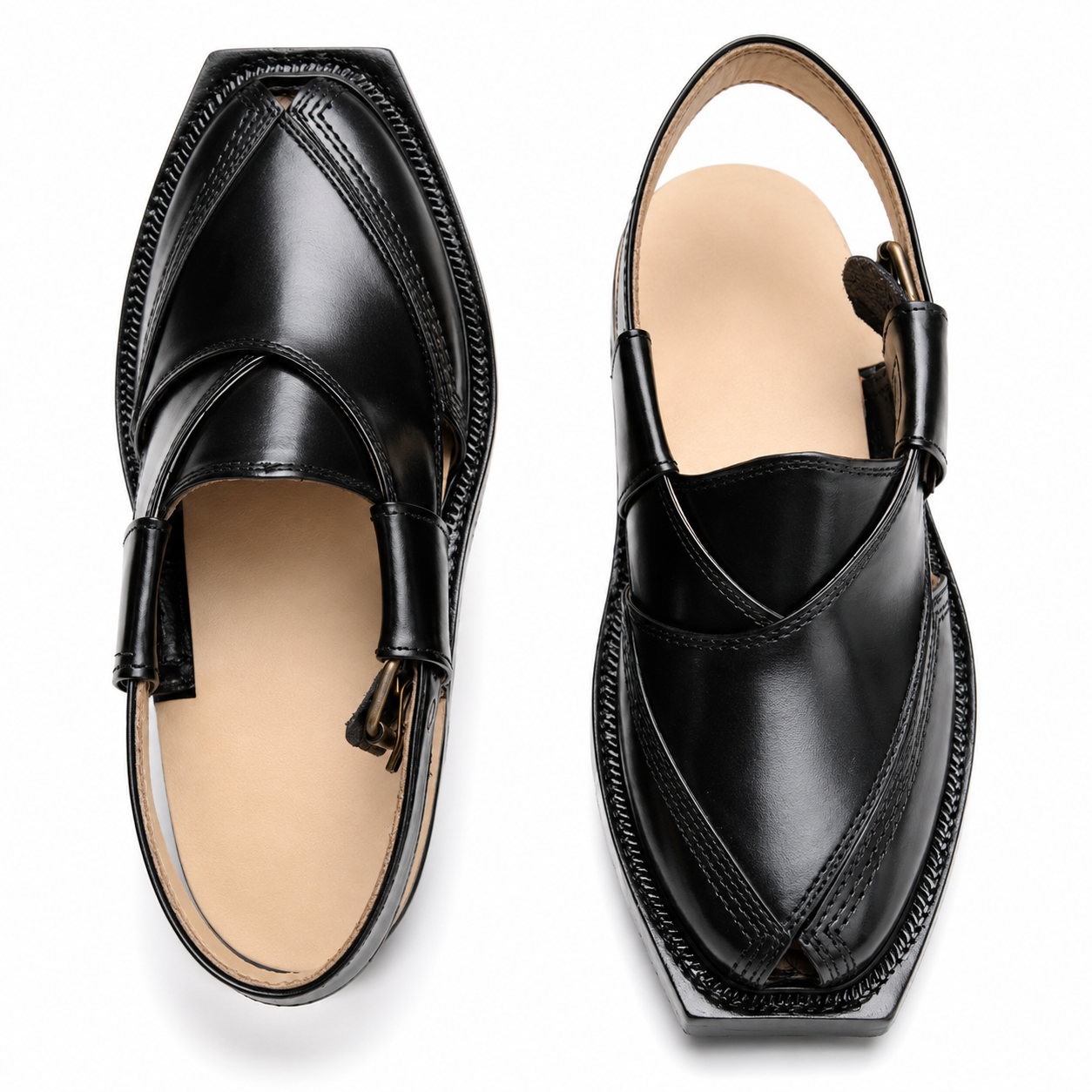 Double Sole Norozi Sandal (Black)