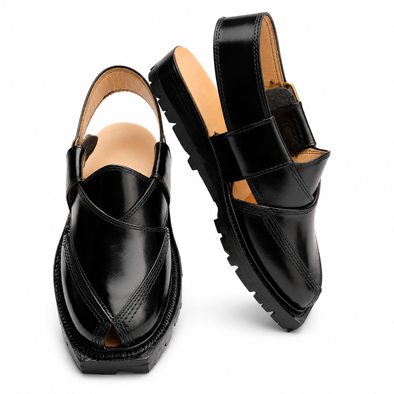 Double Sole Norozi Sandal (Black)