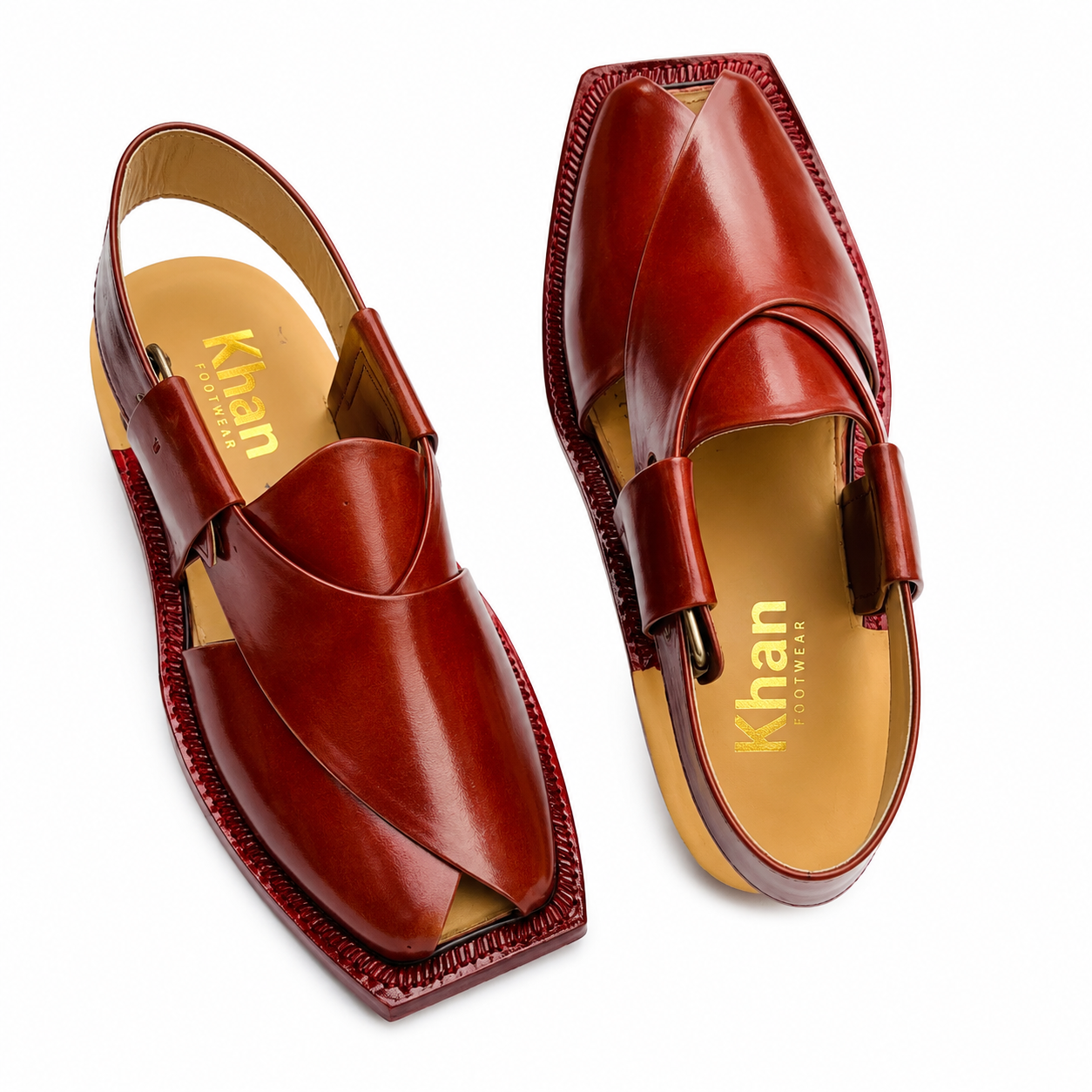 Single Sole Plain Norozi Sandal ( Red )