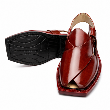 Single Sole Plain Norozi Sandal ( Red )