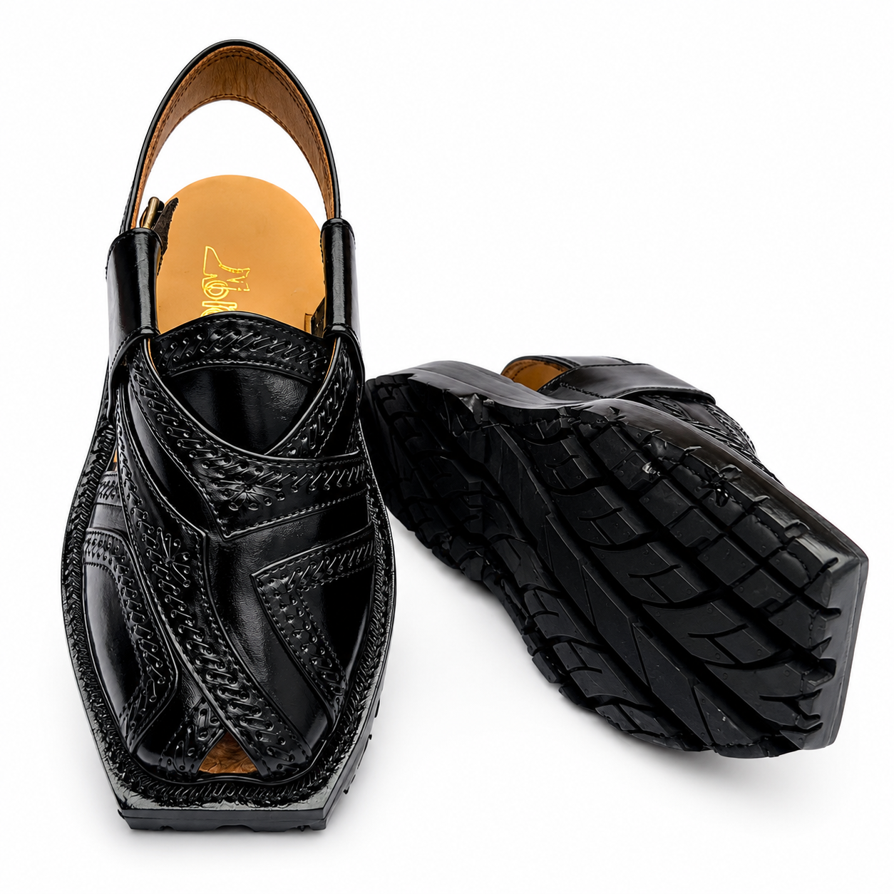 Double Sole Markhor Sandal 2024 ( Black )