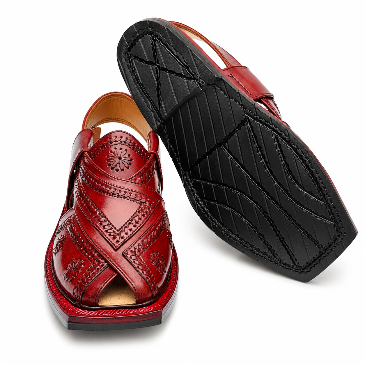 Single Sole Markhor Sandal 2025 ( Red )