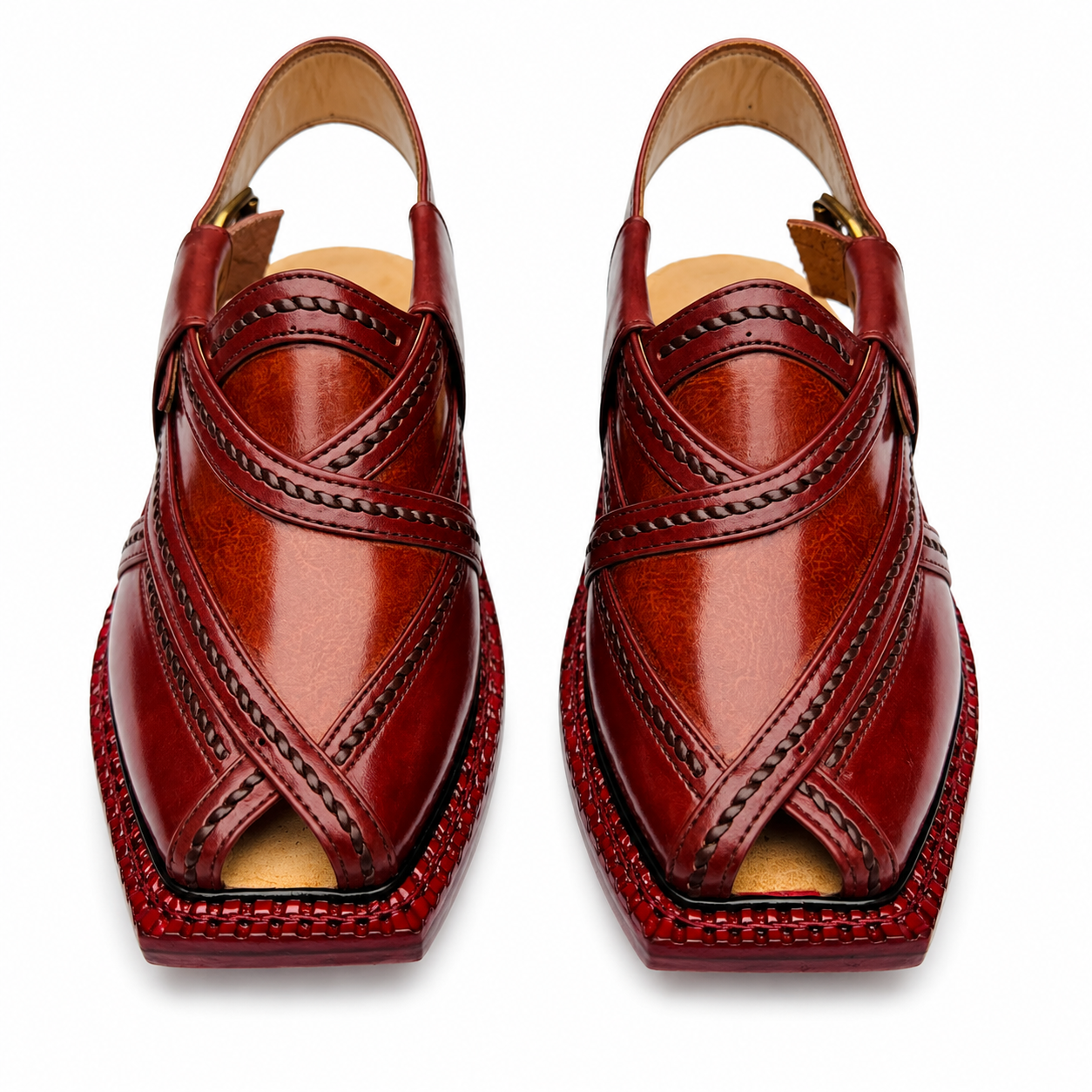 Single Leather Sole Markhor Sandal (Tiger)