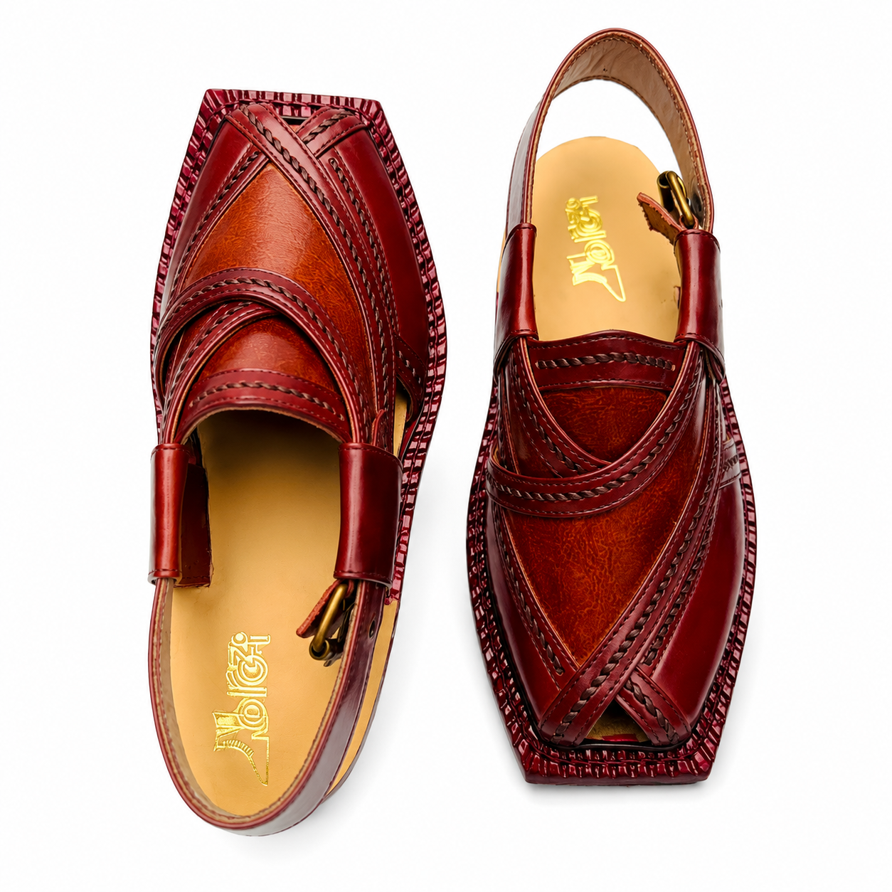 Single Leather Sole Markhor Sandal (Tiger)