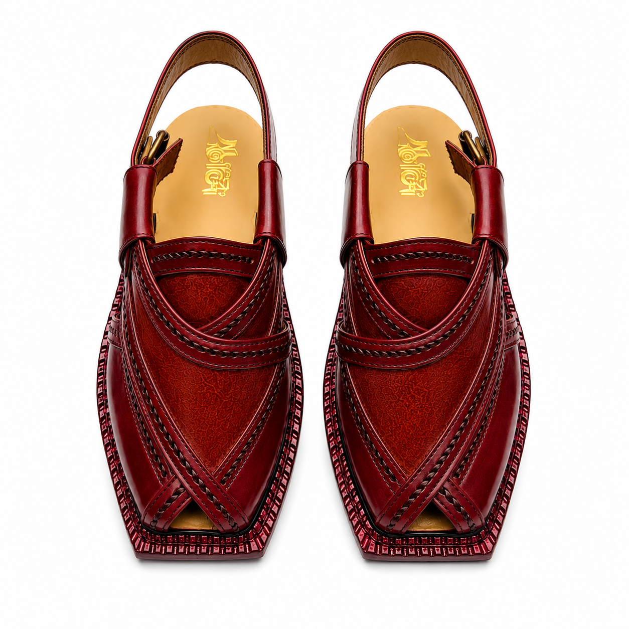 Single Leather Sole Markhor Sandal (Tiger)