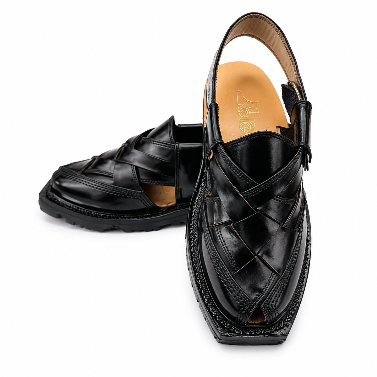 Double Sole Kajoor Norozi Sandal (Black)