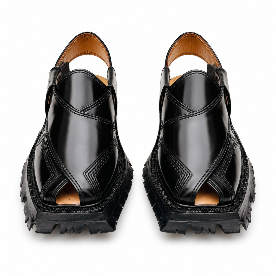 Double Sole Shikari Sandal ( Black )