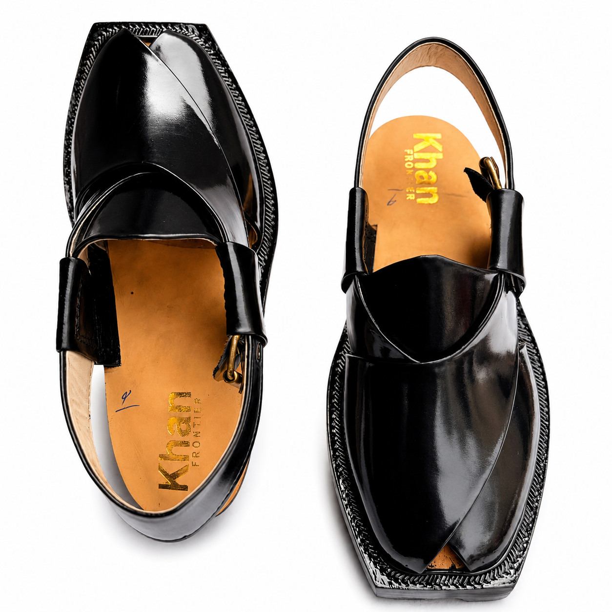 Double Sole Plain Norozi Sandal ( Black )