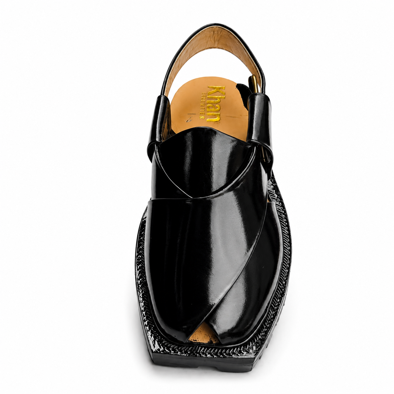 Double Sole Plain Norozi Sandal ( Black )